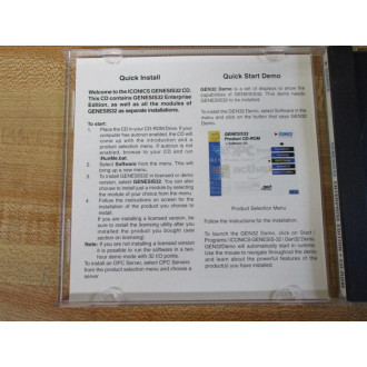 Iconics GENESIS32 Genesis 32 Enterprise Edition CD - Used