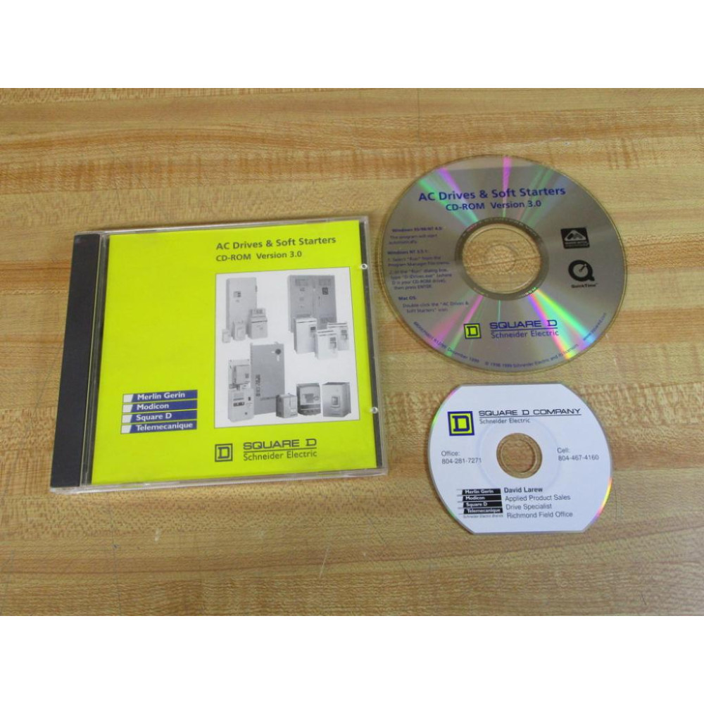 Schneider Electric 8800EP9801 R1299 Square D AC Drivers & Soft Starters CD - Used