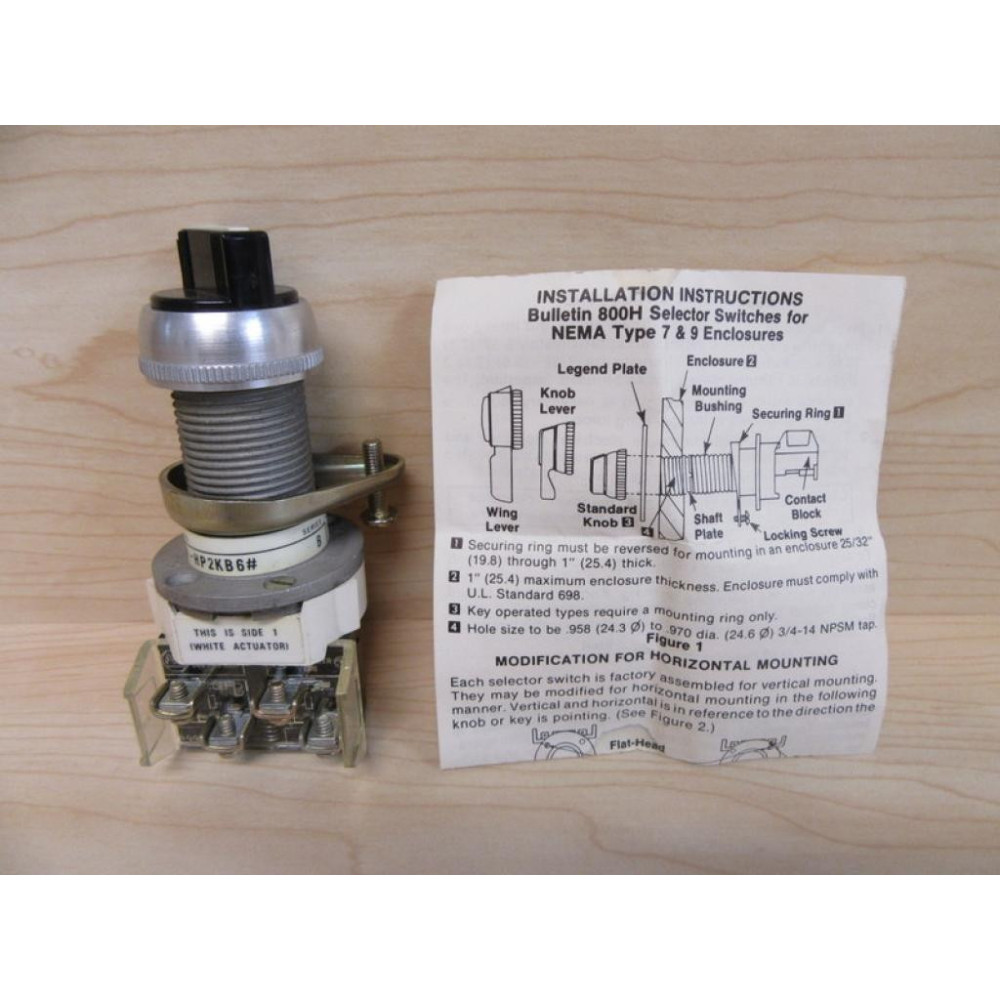 Allen Bradley 800H-HP2KB6AXXX Selector Switch Series B - New No Box