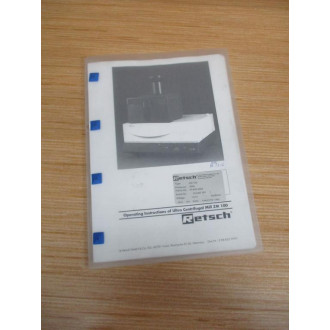 Retsch 98.822.9999 Operating Instructions ZM 100 - Used