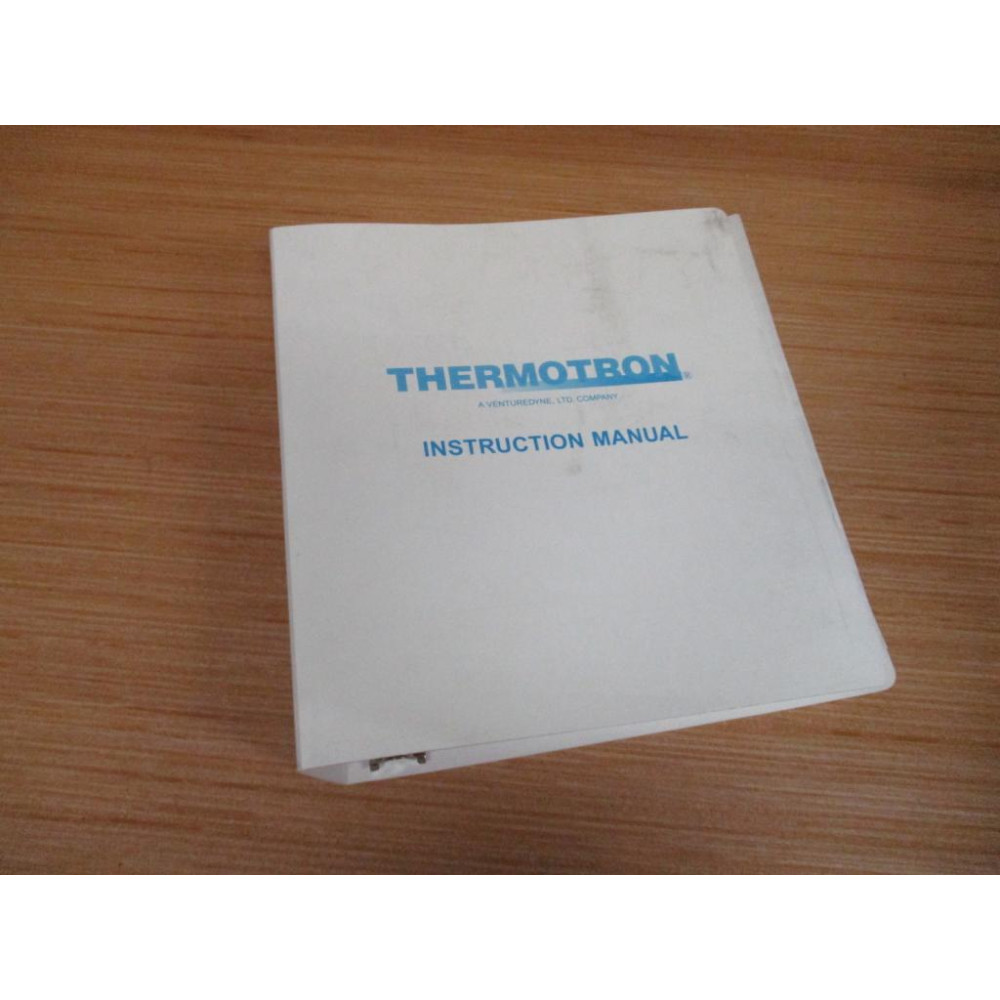 Thermotron SSM-Series Instruction Manual 8200, CM2 - Used Thermotron SSM-Series Instruction Manual 8200, CM2 - Used