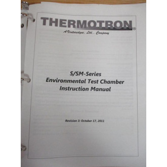 Thermotron SSM-Series Instruction Manual 8200, CM2 - Used