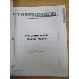 Thermotron SSM-Series Instruction Manual 8200, CM2 - Used