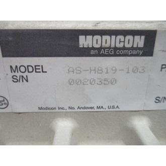 Modicon AS-H819-103 Slot Rack ASH819103 W Mounting Tabs - Used