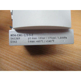 Festo MS6-EM1-12-S-Z OnOff Valve 541269 WO Silencer - New No Box