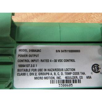Micro Motion 3100A2AC Emerson Power Output Relay Module - New No Box
