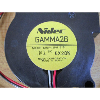 Nidec D05F-12PH 51B Cooling Fan D05F12PH51B - Used