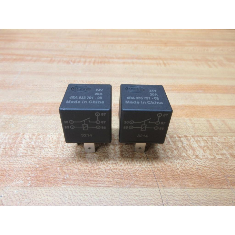 Hella 4RA933791-08 Relay 4RA93379108 (Pack of 2) - New No Box