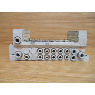 SMC VV5Q21-08-DAN00 8 Station Manifold VV5Q2108DAN00 - Used