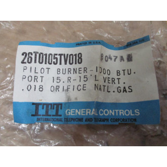 ITT 26T0105TV018 Pilot Burner 26T0105
