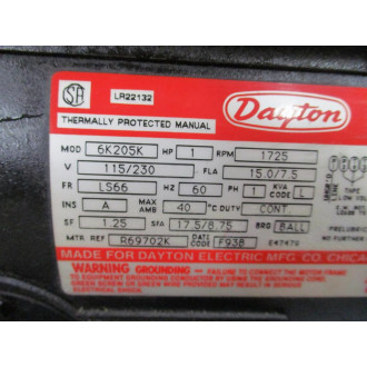 Dayton 6K205K Motor - Used