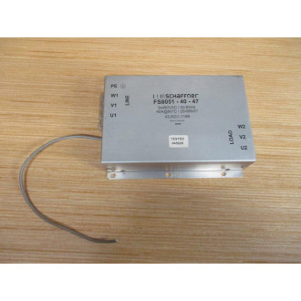Schaffner FS8051-40-47 3-Phase Line Filter FS80514047 - Used