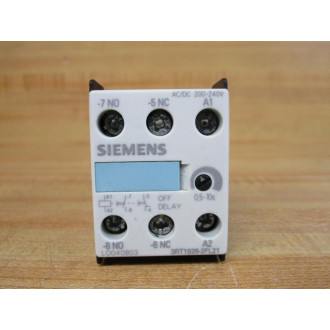 Siemens 3RT1926-2FL21 Auxiliary Switch 3RT19262FL21 - Used