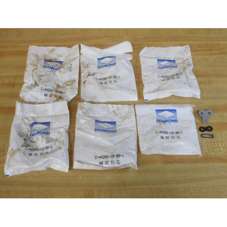 Diamond Chain Company C-44266-1808-1 Connecting Link 40 SC S1 CL (Pack of 6)