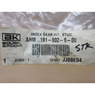 Bourn & Koch AHM-191-002-0-00 BK Index Gear Stud 191-002-0-00