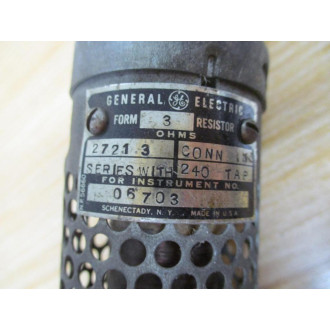 General Electric Form 3-2721.3 Ohms GE Form 3 Resistor - Used