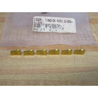 Sandvik N151.2-250-4E-235 T-Max Q-Cut Insert For Parting 235 (Pack of 6)