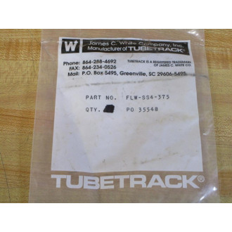 James C. White FLW-SS4-375 Tubetrack Stainless Steel Washer 35548 (Pack of 100)