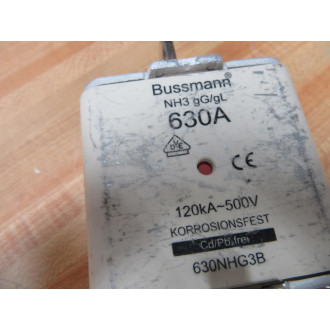 Bussmann 630NHG3B Fuse NH3 gGgL Broken T-Tab - Used