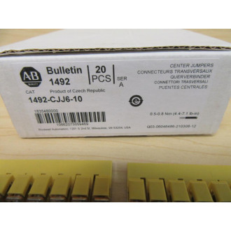 Allen Bradley 1492-CJJ6-10 Center Jumper (Pack of 20)