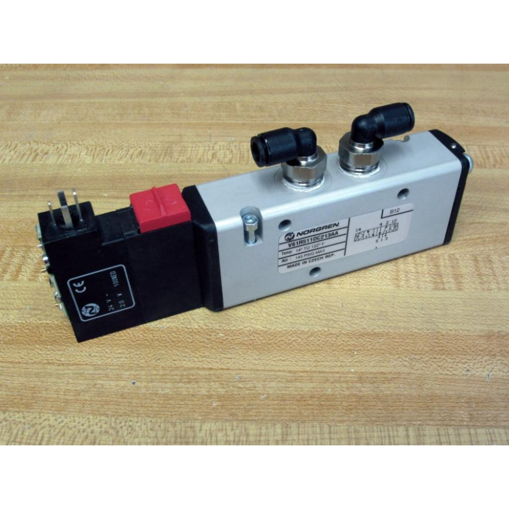Norgren V61R511DC213AA Solenoid Valve WO End Cap - New No Box Norgren V61R511DC213AA Solenoid Valve WO End Cap - New No Box