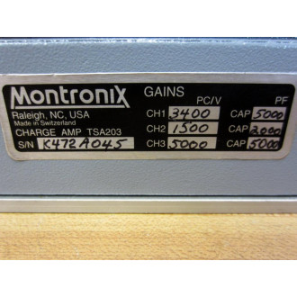 Montronix TSA203 3-Channel Charge Amplifier - New No Box