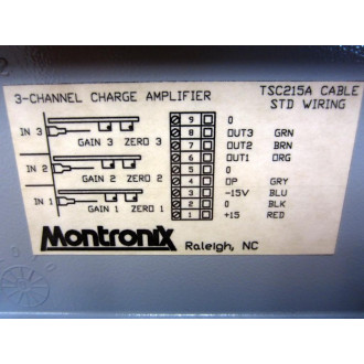 Montronix TSA203 3-Channel Charge Amplifier - New No Box