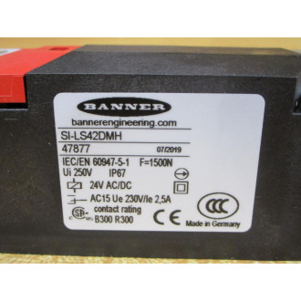 Banner SI-LS42DMH Safety Interlock Body 47877 WOut Button - New No Box