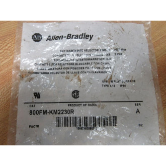 Allen Bradley 800FM-KM2230R Keyed Selector Switch 2-Pos 800FMKM2230R