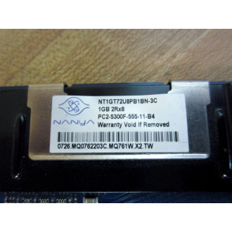 Nanya NT1GT72U8PB1BN-3C Dual Rank Memory Module 1GB 2Rx8 240-Pin - New No Box