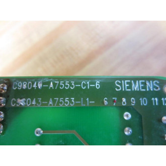 Siemens C98040-A7553-C1-6 Circuit Board Assy C98040A7553C16 - Used