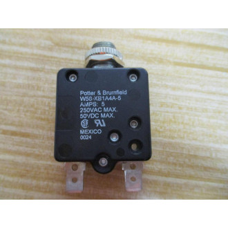 Potter & Brumfield W58-XB1A4A-5 5A Circuit Breaker W58XB1A4A5 - New No Box