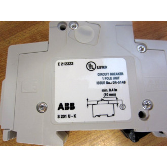 ABB S201U-K16A 16A Circuit Breaker S201UK16A - New No Box