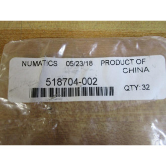 Numatics 518704-002 Socket Head Cap Screw 518704002 (Pack of 32)