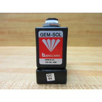 Baccara GEM-B-23 GEM-SOL Solenoid Valve GEMB23 W3WNC ADC 2.4 - New No Box
