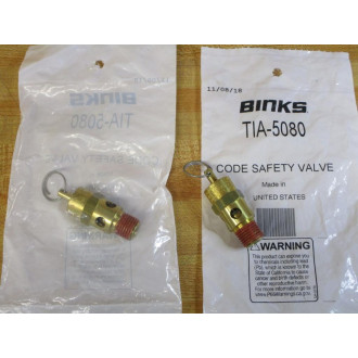 DeVilbiss TIA-5080 ASME Code Safety Valve ST25 14 NPT (Pack of 2)