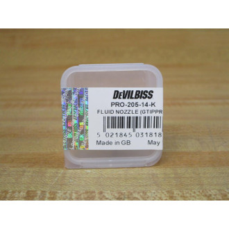 DeVilbiss PRO-205-14-K Stainless Steel Fluid Nozzle PRO-205-14