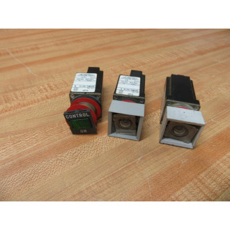 Allen Bradley 800MS-X016A Amber Button 800MSX016A (Pack of 3) - Used