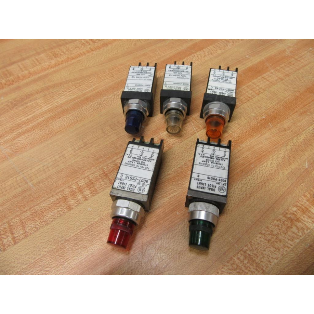 Allen Bradley 800T-PSD16 Pilot Light 800TPSD16 (Pack of 5) - Used Allen Bradley 800T-PSD16 Pilot Light 800TPSD16 (Pack of 5) - Used