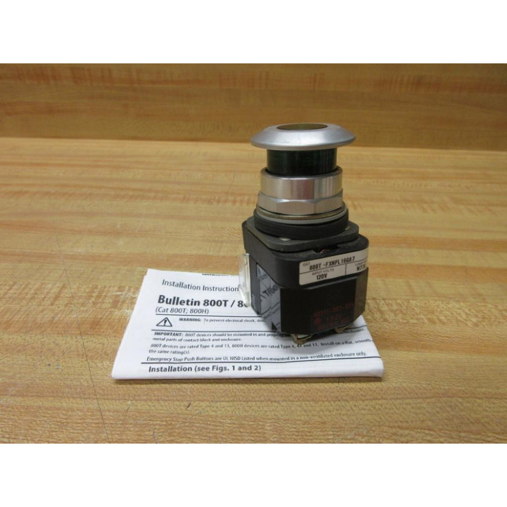 Allen Bradley 800T-FXNPL16GA7 Illuminated Push Pull Switch - New No Box