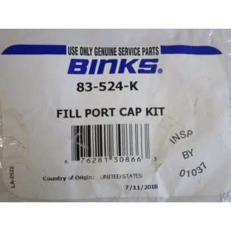 Binks 83-524-K Fill Port Cap Kit 83524K