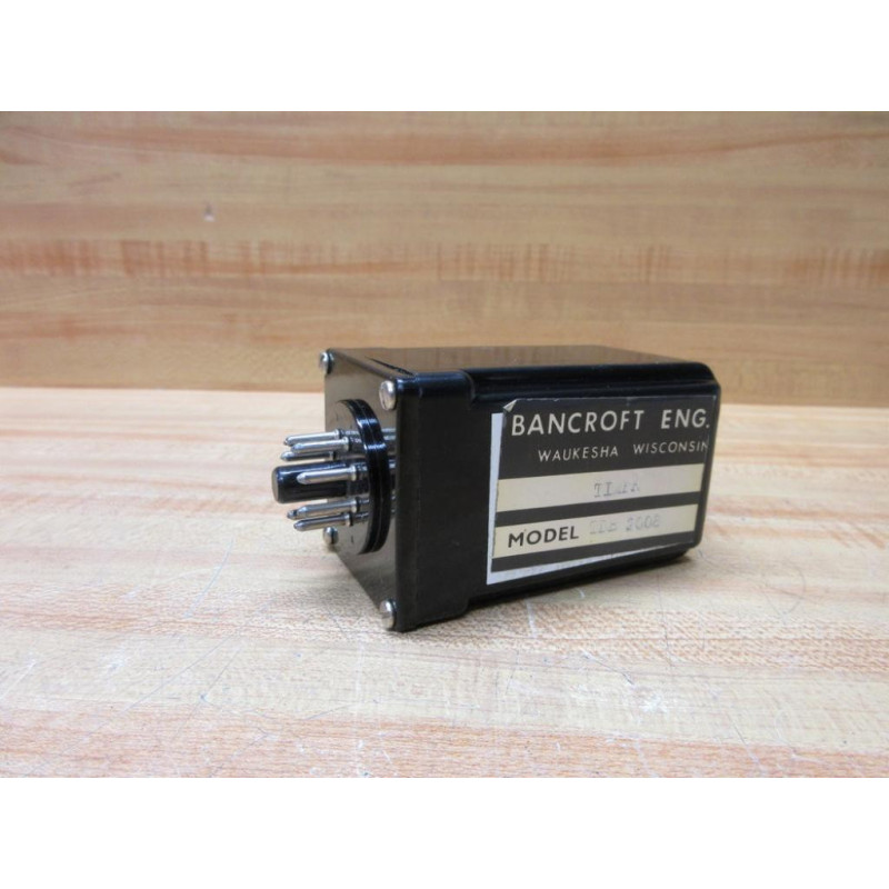Bancroft Eng. TDB-2008 Timing Relay TDB - New No Box
