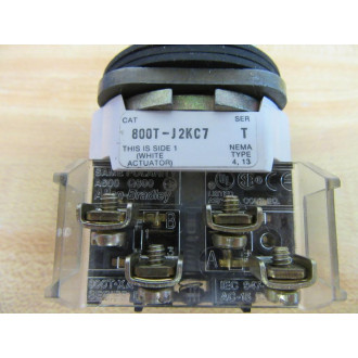 Allen Bradley 800T-J2KC7 Selector Switch 800TJ2KC7 W800T-XA Contact Block - New No Box