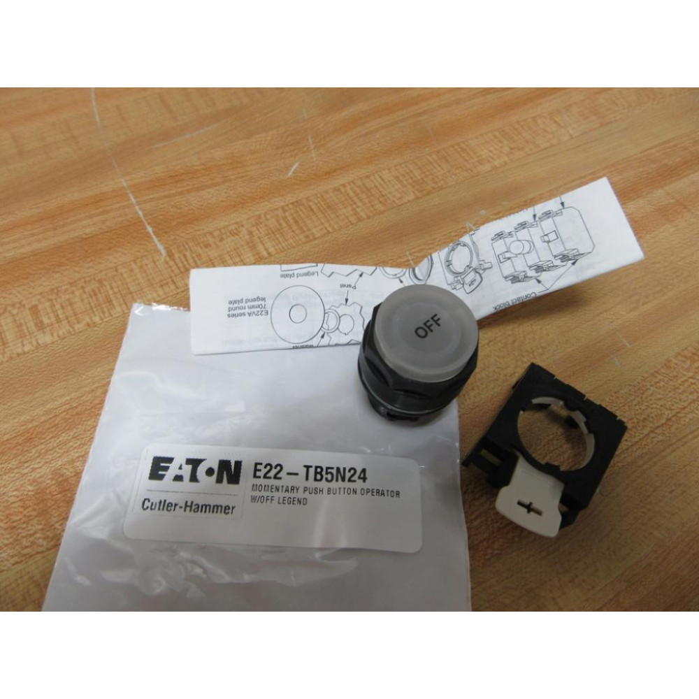 Cutler Hammer E22-TB5N24 Eaton Push Button Operator E22TBN24 Operator Only