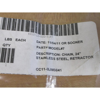 Key-Bak 7-24" Stainless Steel Retractor 7