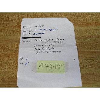 A42984 Blade Support - New No Box