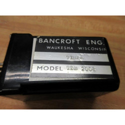 Bancroft Eng. TDB-2008 Timing Relay TDB - New No Box