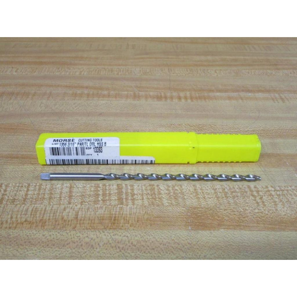 Morse Cutting Tools 1356 316" PARTL DRL HSS B Parabolic Drill Bit 1356