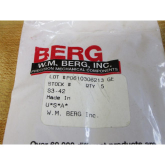 W.M. Berg S3-42 Stainless Steel Ground Shaft S342 (Pack of 3) - New No Box