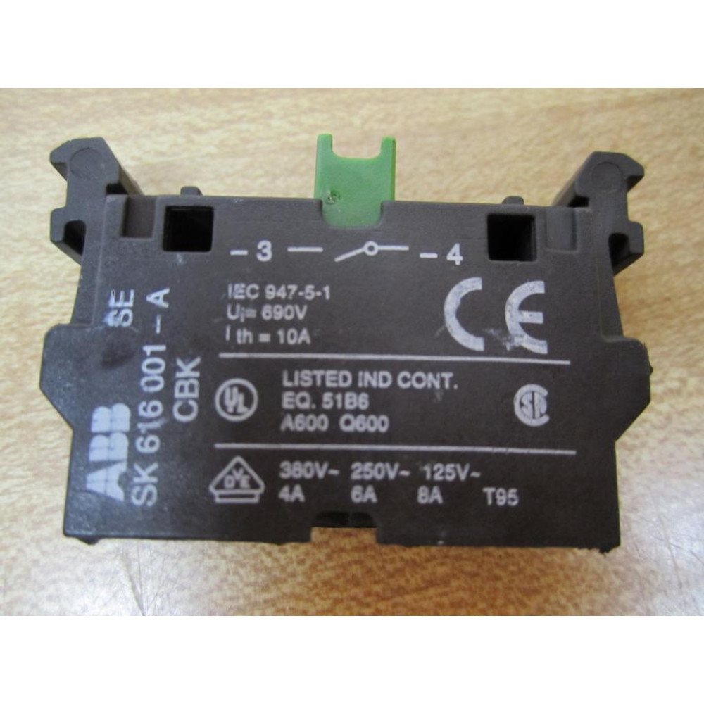 ABB SK 616 001-A Contact Block SK616001A CBK-CB10 - New No Box